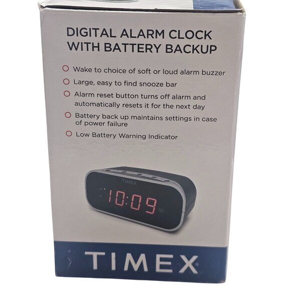 Timex Digital Alarm Clock With Battery Backup & Loud/Soft Alarm Option - Picture 3 of 6